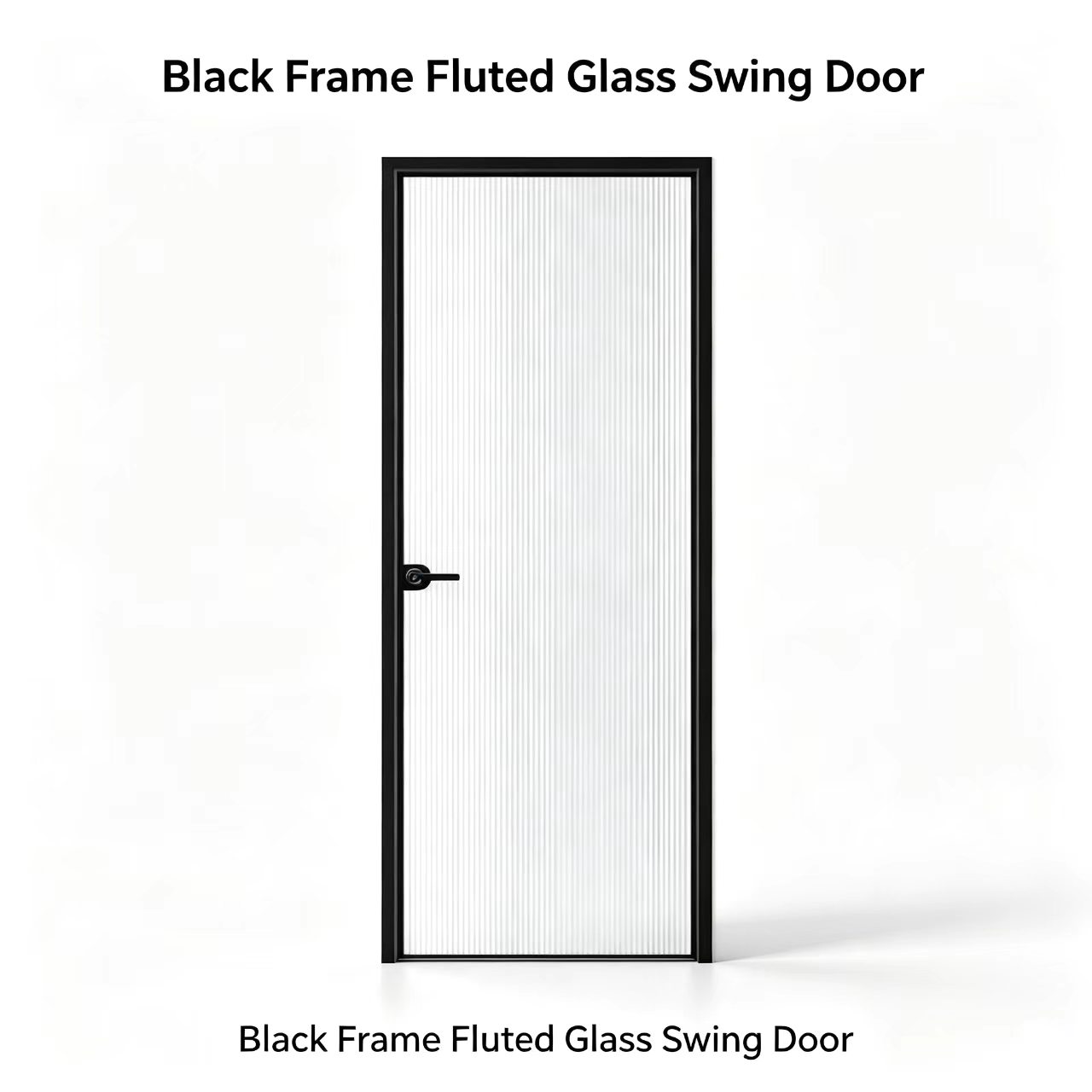 New Bathroom and Kitchen Doors 7 .0 Single-Panel Minimalist Titanium-Magnesium Alloy Glass Swing Doors
