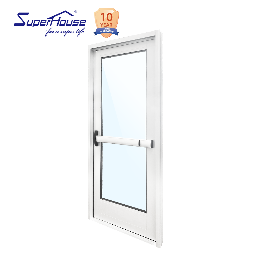 Superhouse Modern Design Heavy Duty Entrance Doors Commercial Escape Hurricane Impact Insulated Aluminum Door