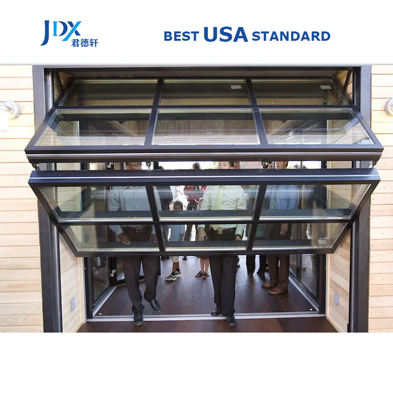 Aluminium Sectional Folding Garage Door 16x8 Overhead Carriage Gate Insulated Fold up Garage Doors