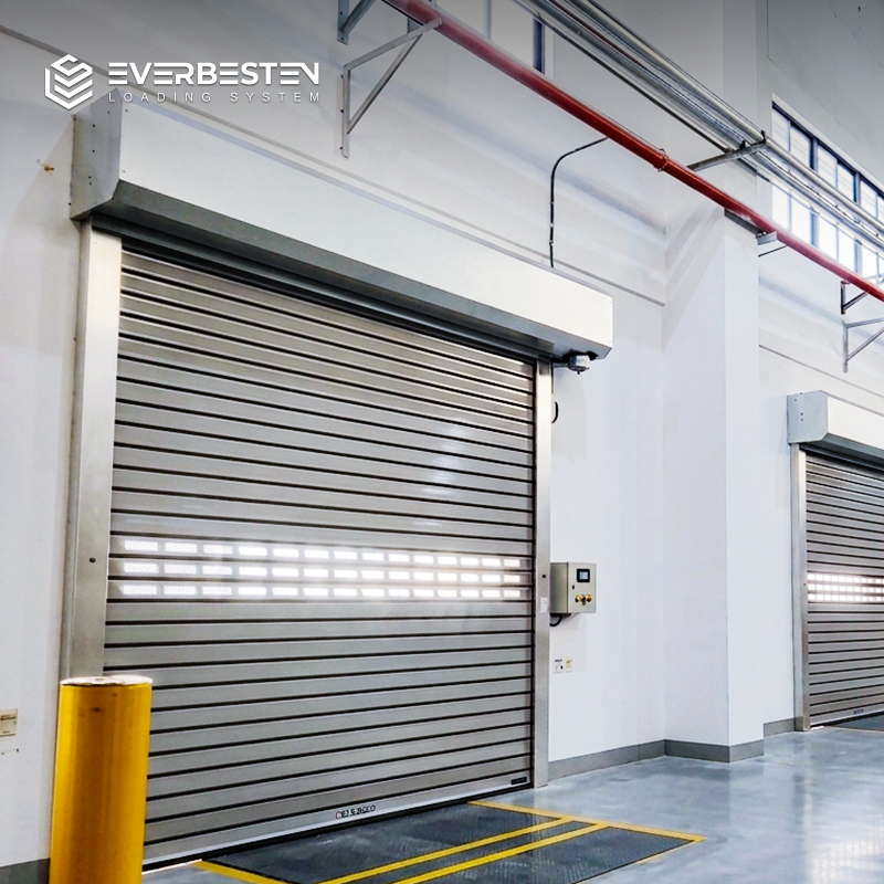 High Speed Spiral Door Insulated Aluminum Heavy Duty Wind Resistant Electric Side Opening Industrial Warehouse Interior/Exterior