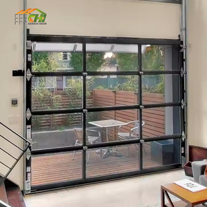 Automatic Hurricane Impact Glass Garage Door