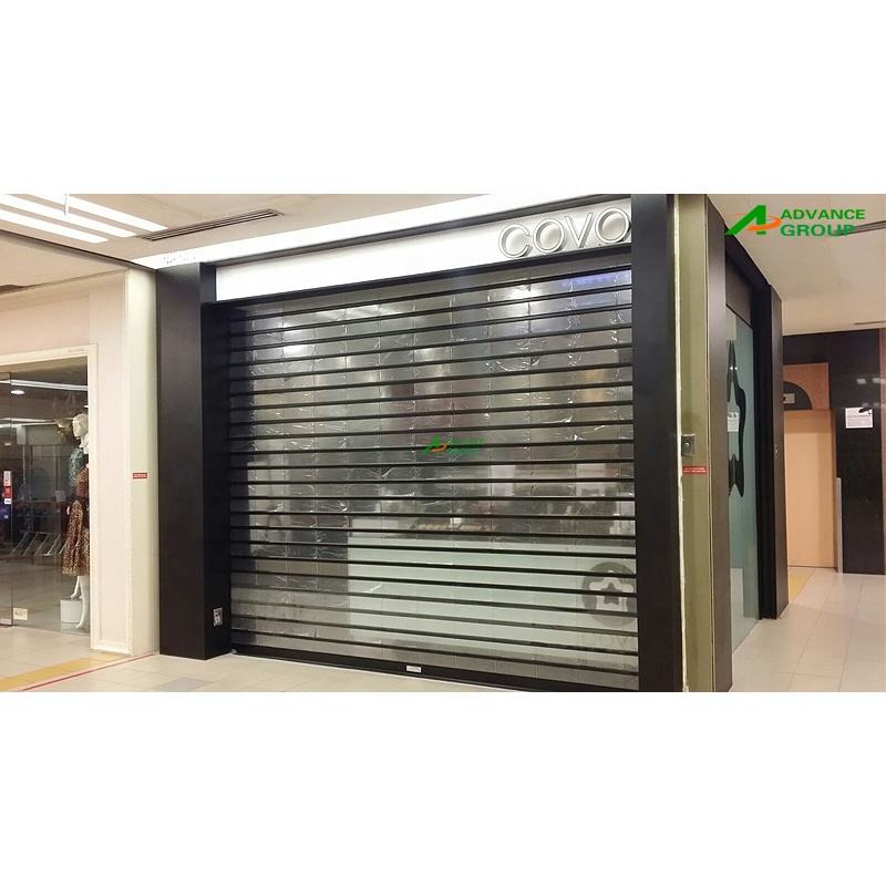 Electric Transparent PC Roller Door Anti Theft Rolling Shutter for Commercial Entrances Retail Counters and Business Premises