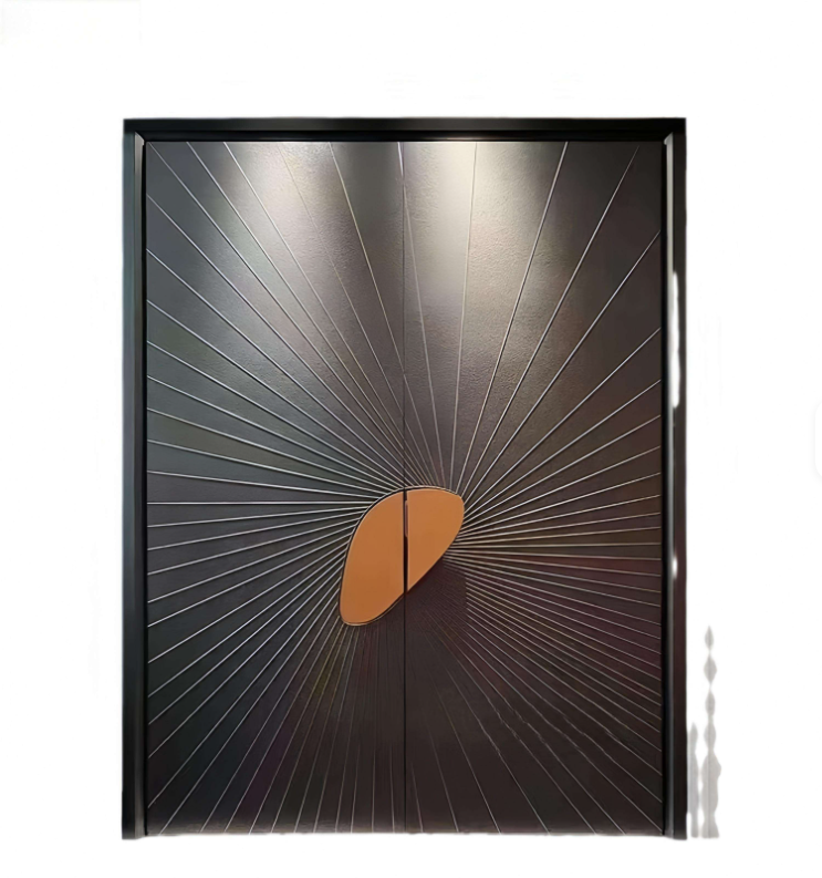 Luxury Villa Apartment Entry Anti-theft Aluminum Front Exterior Door Electric Side Opening Modern Design for Residential Use