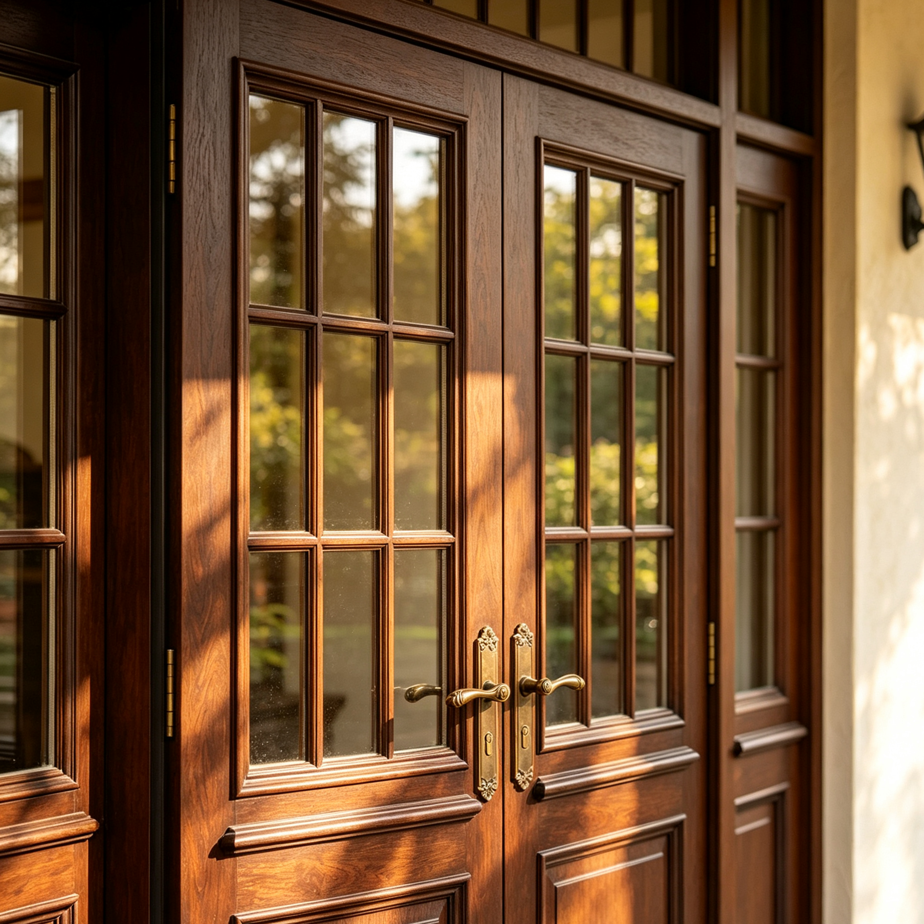 Elegant Aluminum Swing Door Sound Insulated Double Tempered Glass for Urban Villa House