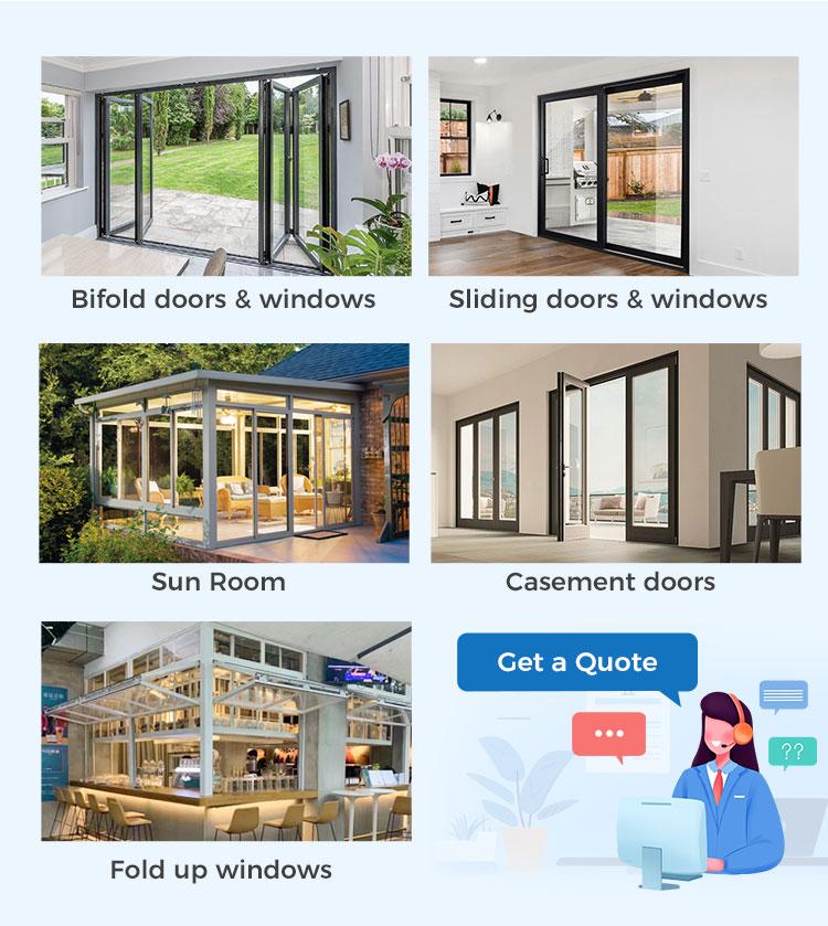 Modern Home Aluminium Tempered Glass Bi-Folding Windows Horizontal Local Window With Aluminum Alloy Frame Bifold Window Design