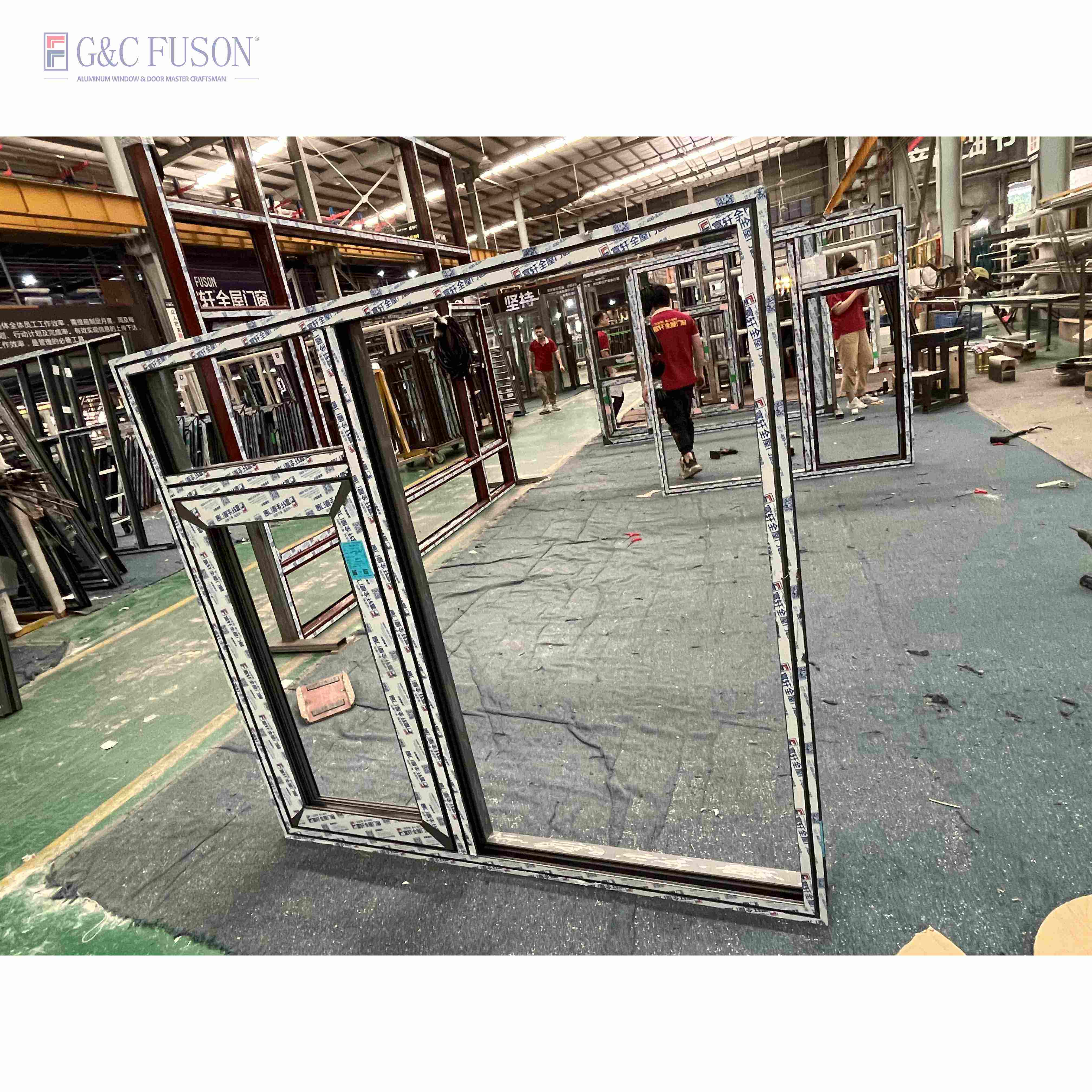 Fuson 2023 High Quality and Best Price Sound Proof Aluminium Windows Bifold Glass Aluminium Doors and Window