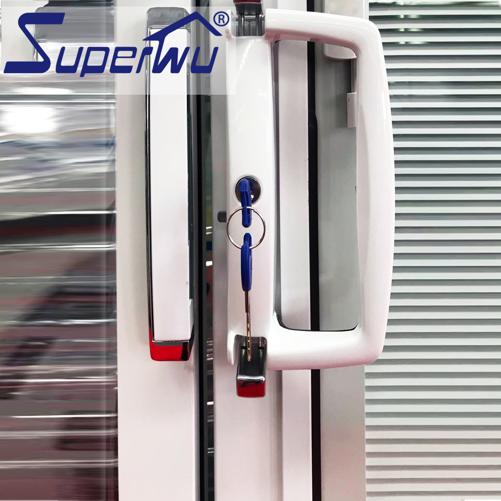 AS2047 New Design 10 Years Warranty Double Tempered Glass Exterior Aluminum Sliding Doors and windows with Built-in Blind