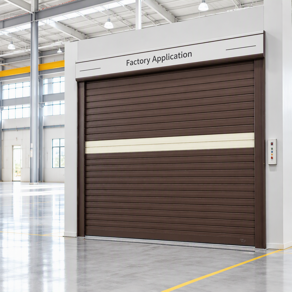Modern Aluminum Insulated Roller Shutter Door with PU Foam Filled Slats Electric Remote Control Garage Door for Shop Warehouse