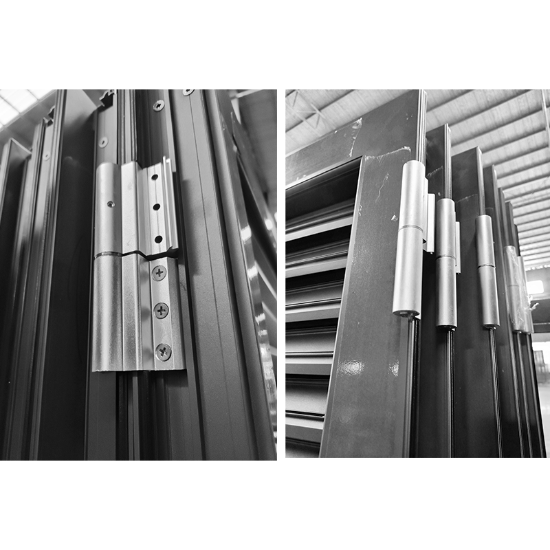 Foshan Supplier Powder Coated Exterior Aluminum Louver Door Shutter Door Blinds For Home Villa