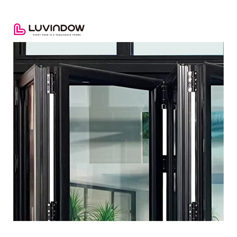 German Standard Aluminium Bifold Accordion Windows And Doors Exterior Entry Door