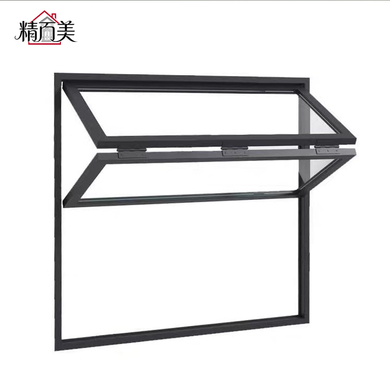 Aluminum Alloy Frame Glass Bifold Window Vertical Folding Opening Soundproof Customized Size Wooden Crate Kitchen Bathroom OEM