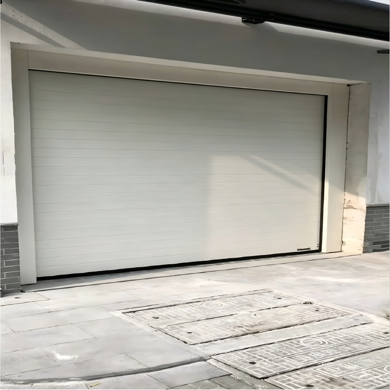 Modern Flat Surface Slat Electric Aluminum Rolling Shutter Door Remote Control Roller Gate for Shop Garage Villa Commercial Use