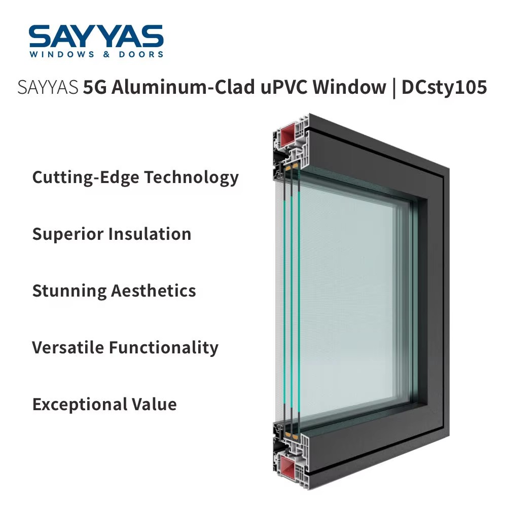 Residential Replacing Modern Kitchen Bathroom Soundproof Glass Windows 5G Aluminum Clad UPVC Window Only Opening Sashes 5 Year