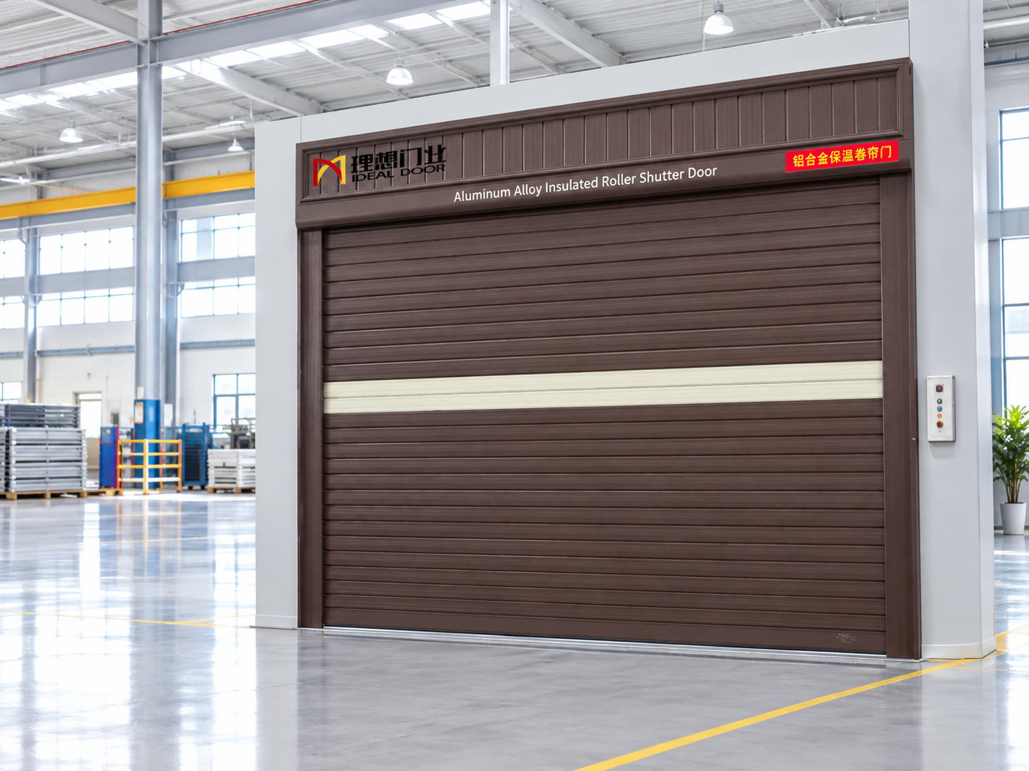 Modern Aluminum Insulated Roller Shutter Door with PU Foam Filled Slats Electric Remote Control Garage Door for Shop Warehouse