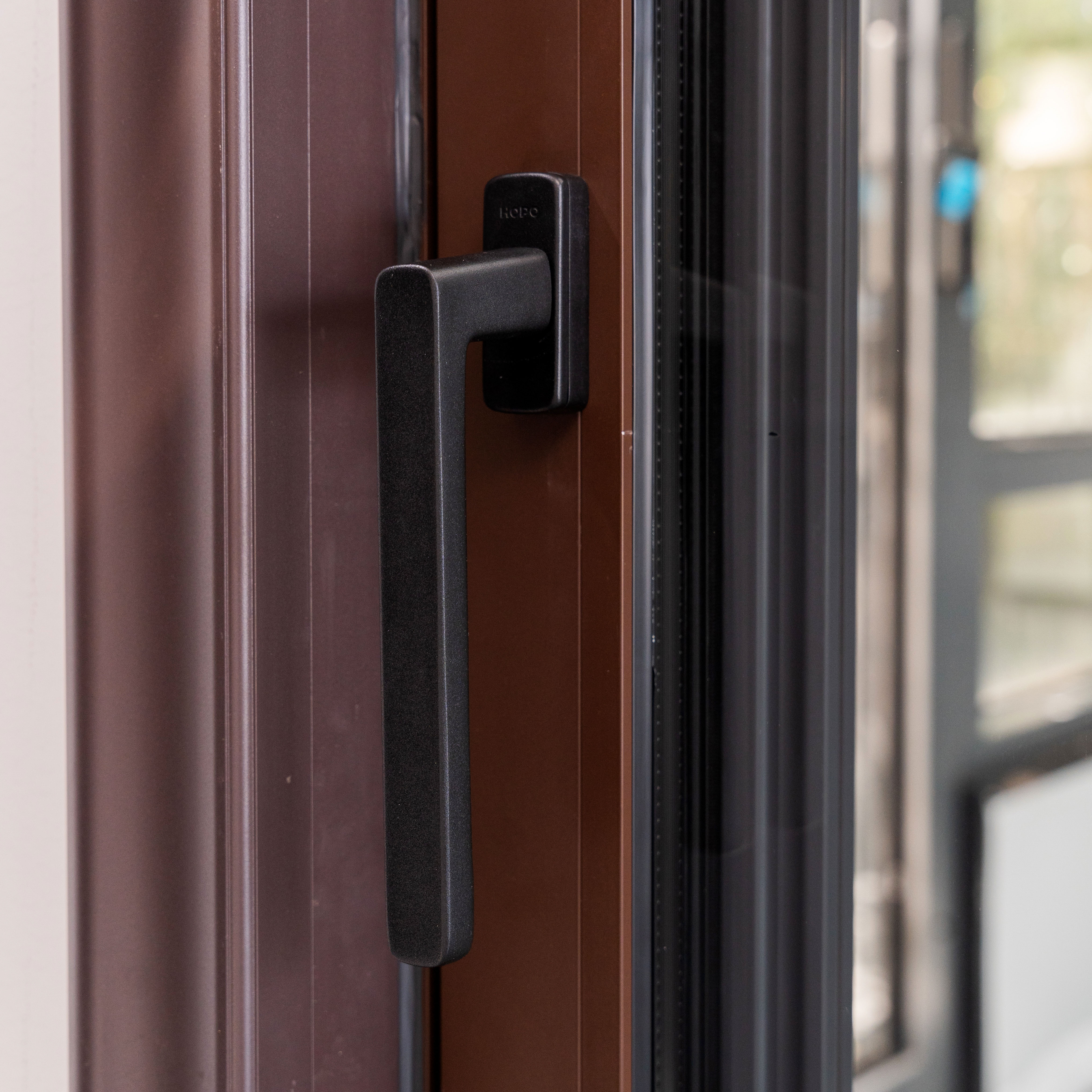 Smeku Modern Brown Aluminum Alloy Glass Sliding Door with Thermal Insulation for Patio Balcony Living Room &amp; Garage
