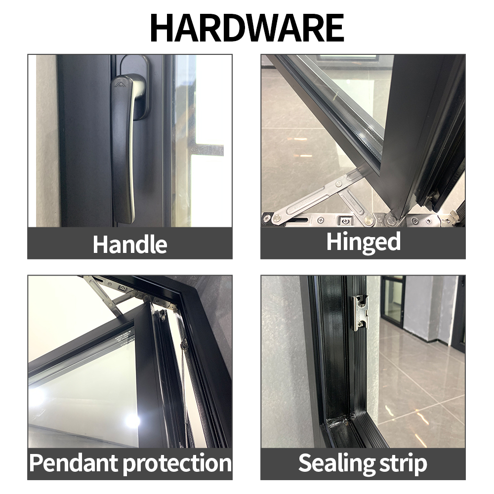 AS2047 Australia Villa Slim Frame Custom Casement Windows NFRC Waterproof Double Glazed Aluminum Alloy Push Out Usa Window