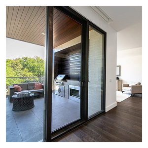 Exterior Conceal Stacking Door Sliding Patio Door Aluminium Hidden Glass Pocket Slide Doors Inside the Wall