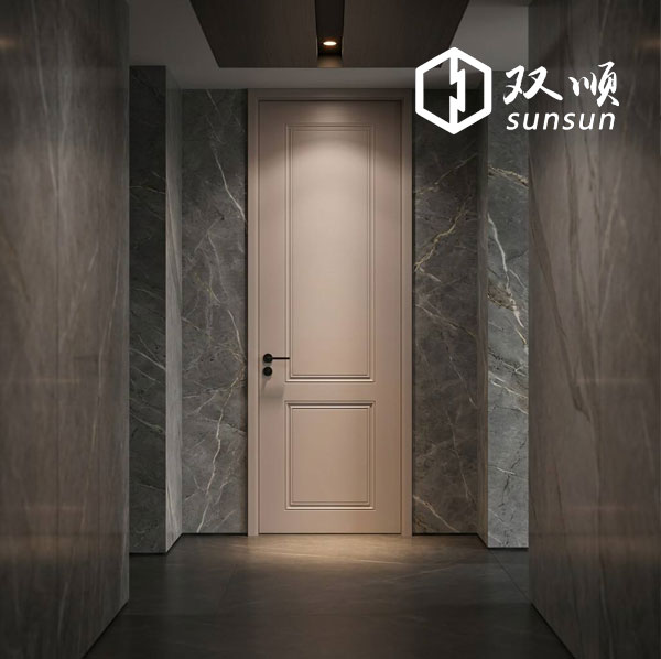 Solid Wood Composite Interior Door Panels With Aluminum Door Frames, Soundproofing For Apartments, Customizable Option Available