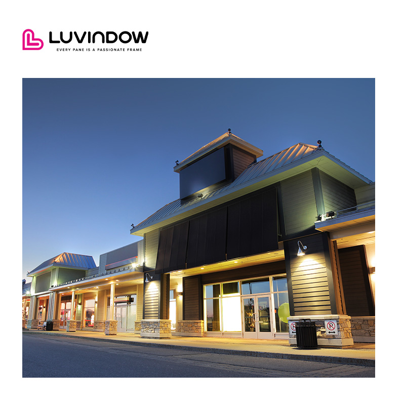 Seattle Retail Store Exterior Storefront Aluminum Door Double Glazed Tempered Glass Modern Design