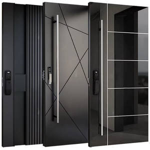 Alucasa Modern Design New Style Entrance Pivot Front Aluminum Door Luxury Villa Modern Glass Door