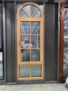 Custom Soundproof Tilt Turn Solid Wood Aluminum Windows