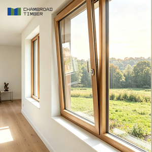 Soundproof Triple Glazed Aluminum Clad Wood Windows