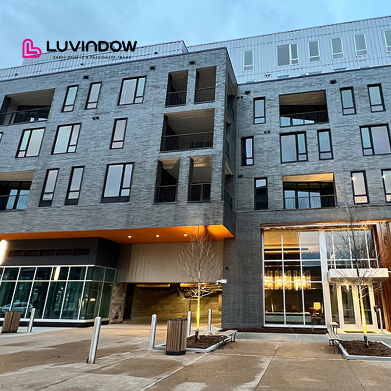 Architectural Grade Slim Frame Aluminum Windows Thermal Break Aluminum 6060 T66 Casement Window Energy Star Certified
