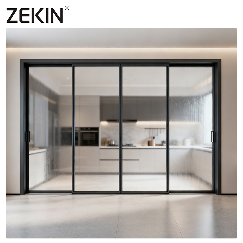ZEKIN As2047 Modern Australian Double Glazed Tempered Glass Soundproof Aluminum Sliding Patio Door