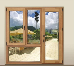 Lukliving Aluminum Clad Wood Composite Frame Aluminium Arch Shaped Windows