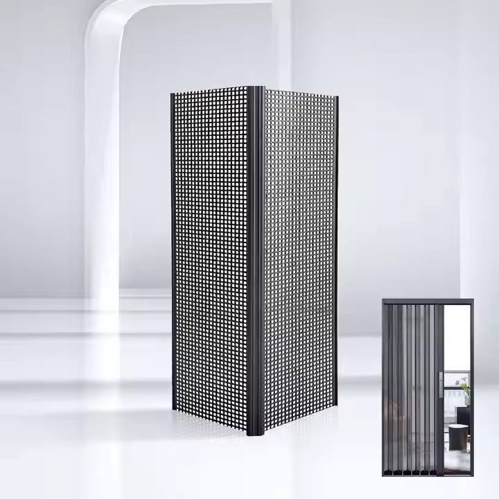 Diamond Mesh Folding Diamond Mesh Sliding Mosquito-proof Aluminum Alloy Entrance Door, Anti-theft Main Door, Screen Window Door
