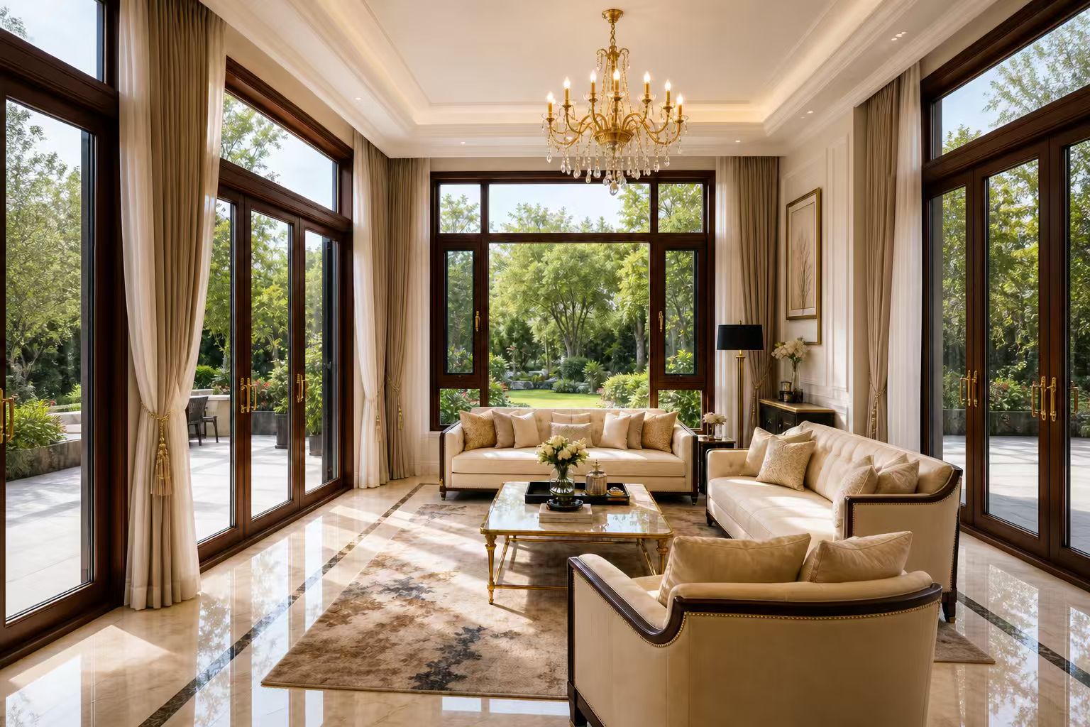 Energy Saving Aluminum Clad Wood Casement Window Outward Opening Home Replacement Window