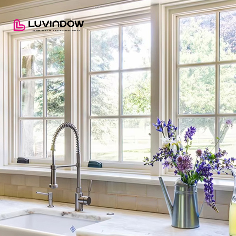 Sturdy Components Smooth Crank High Efficiency Thermal Break Modern Aluminum Awning Windows for Bathroom American Style Projects