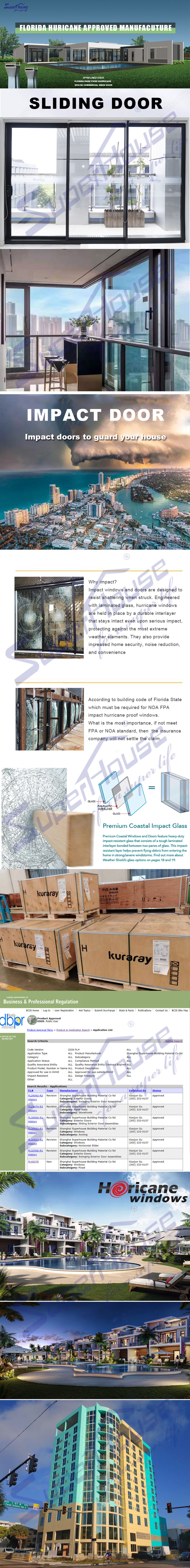 Miami-Dade NOA Approved Sliding Door