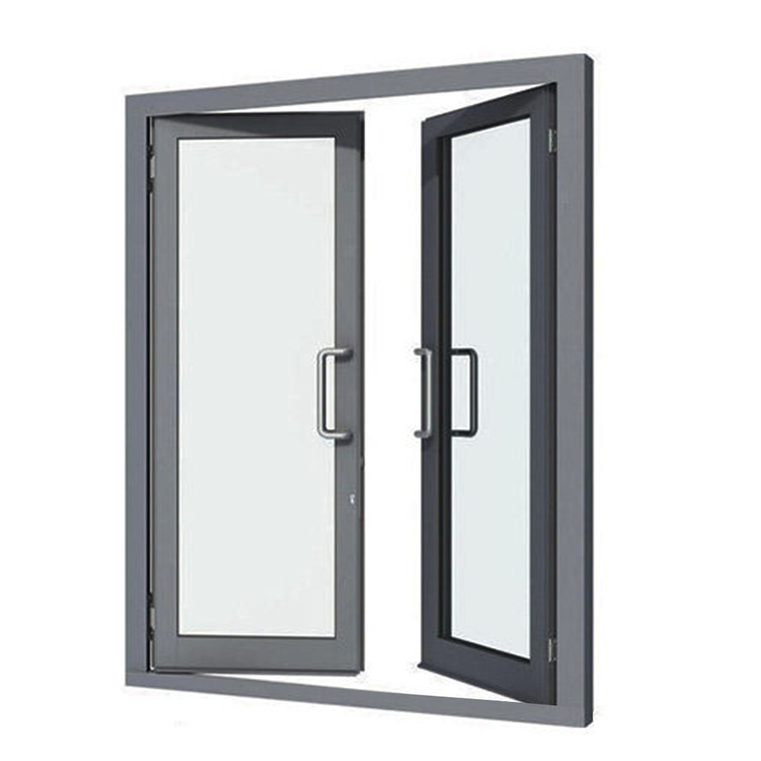 LEDOW Modern 72*90inch French Door Aluminium Hinged Fiberglass Screen Netting Waterproof North America Markets Front Entry Door