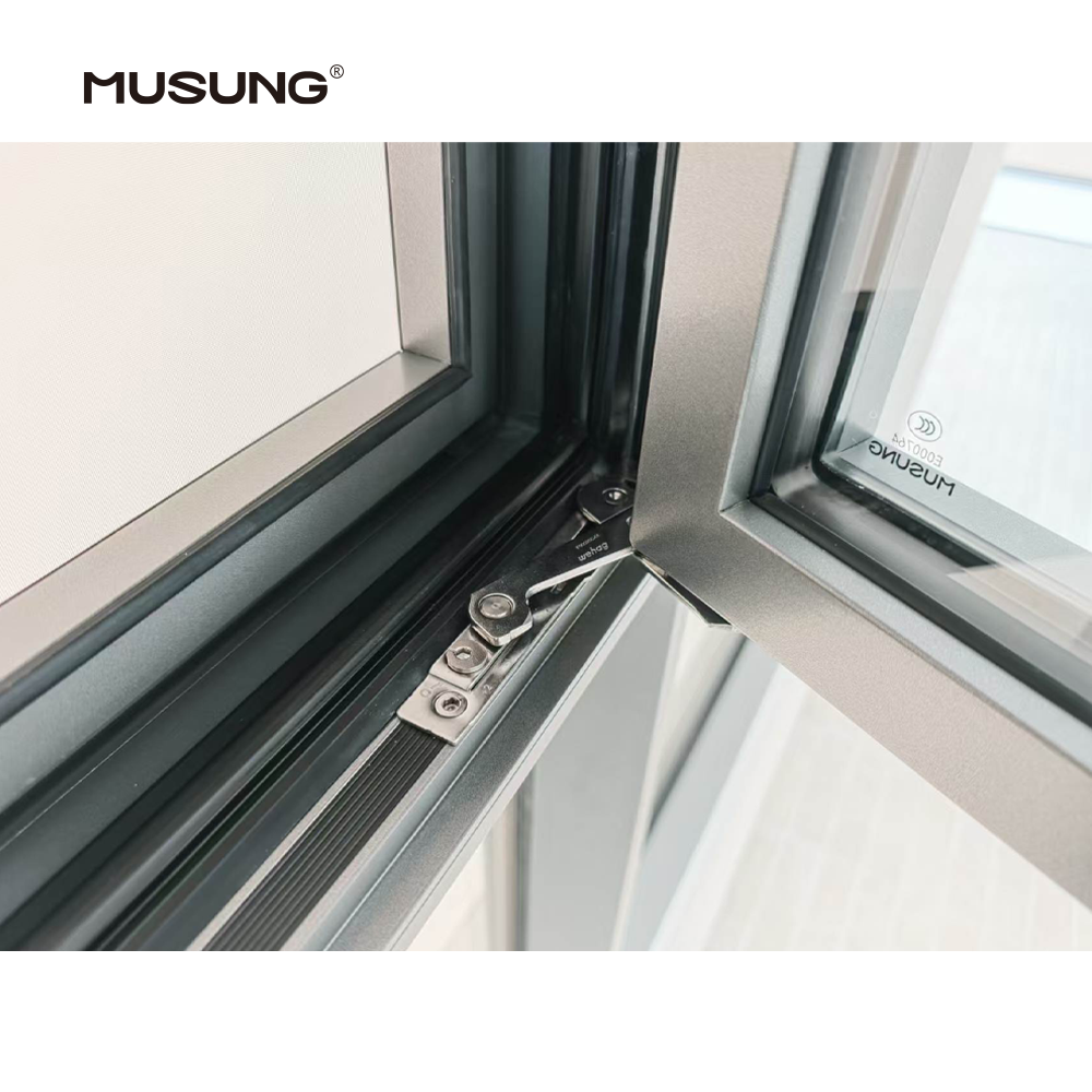 Thermal Break Double Glaze Energy Efficient Aluminum Casement windows for House Villa Tilt and Turn Window