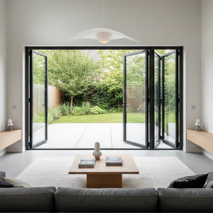 G88 Series Thermal Break Bi-Fold Door 120x99 Inch Energy Saving Aluminum Entry Door Modern Patio Doors for Canadian Housing