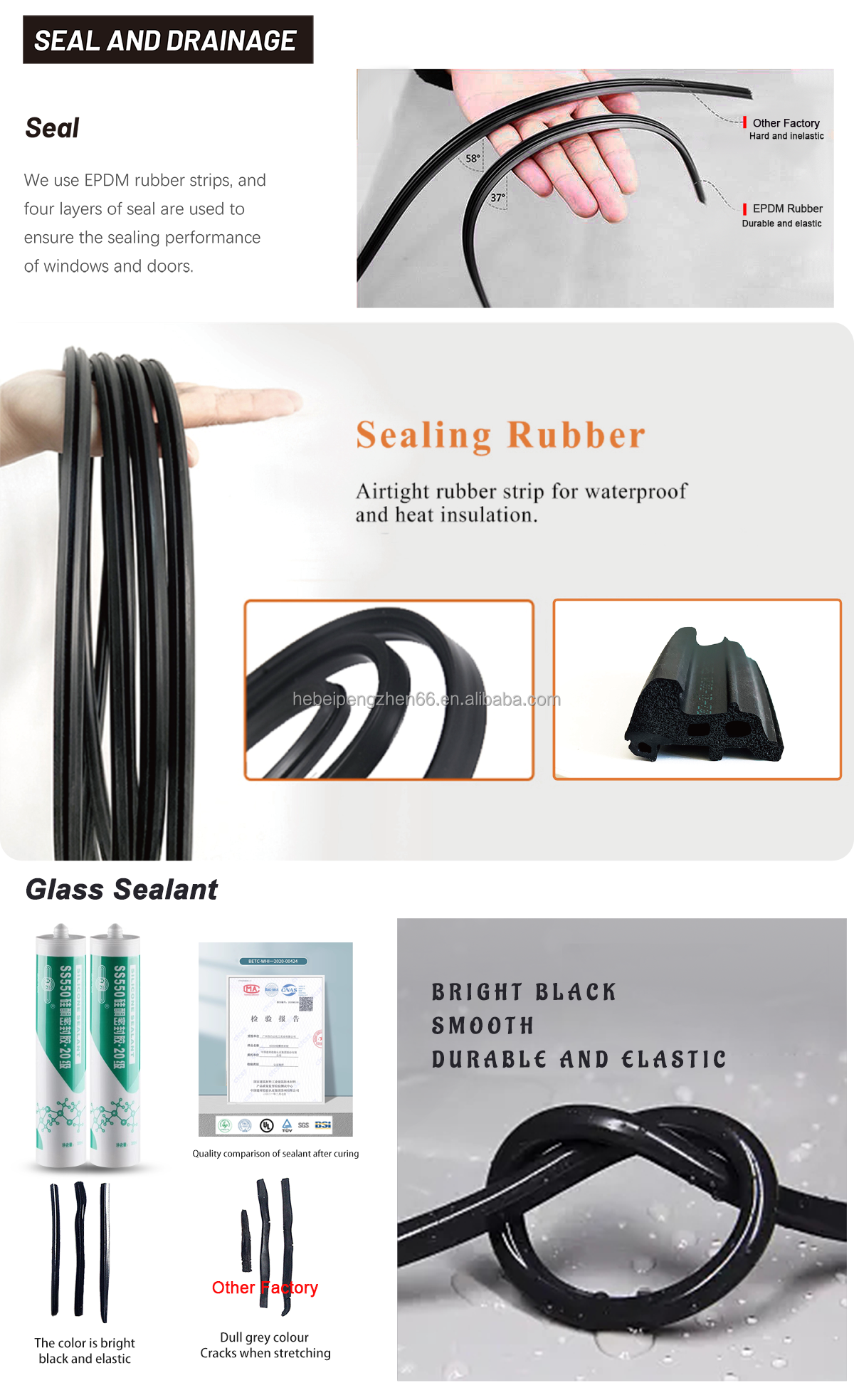 Glass adhesive and profile seal