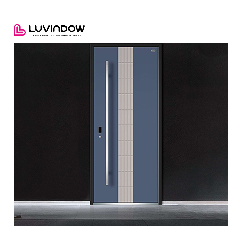 Durable Weather Resistant Contemporary Style Aluminum Entry Doors for North American Residential Builder Projects