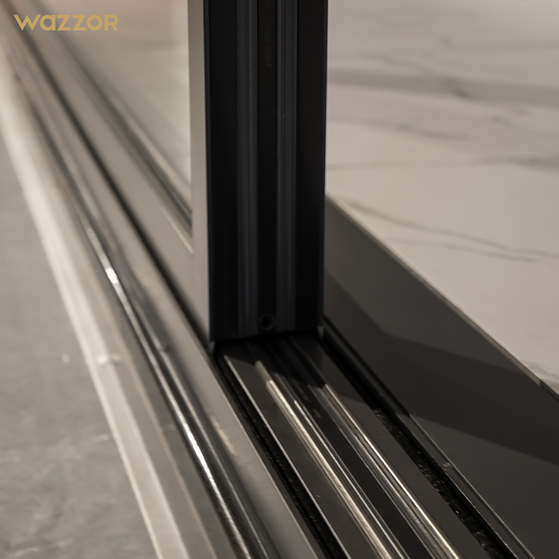 Wazzor Energy Efficient Aluminum Sliding Doors With Tempered Glass Frameless Patio Balcony Interior Spaces Aluminum Sliding Door