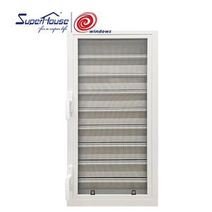 China Factory NOA Standard Miami Dade Impact Hurricane Proof Aluminium Roller Shutter Windows Louver Window With Screen