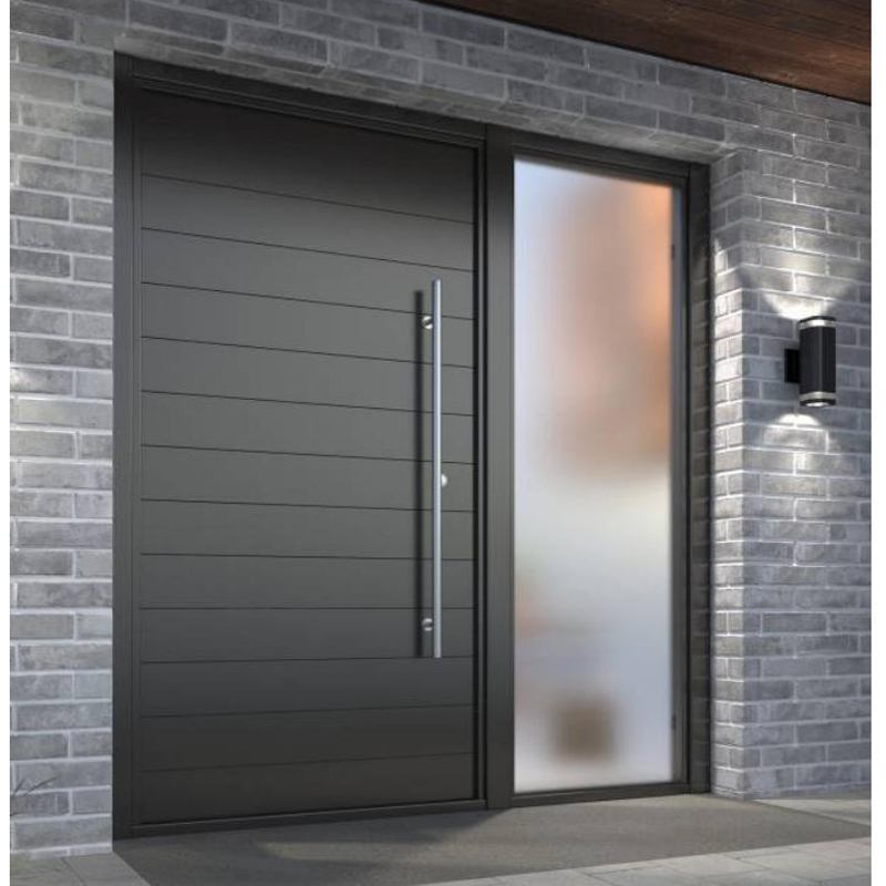 European Style Cast Aluminum Entrance Pivot Door Artisan Handmade Decorative Steel Wood Composite Security Door