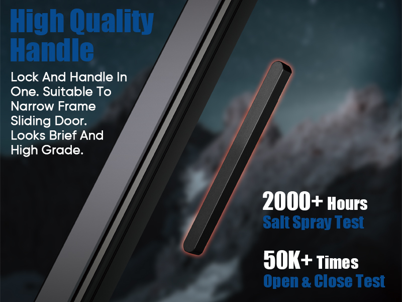 Brief Design Ultra Narrow Edge Single Glass Aluminium Smooth Sliding Door Kitchen Sliding Door