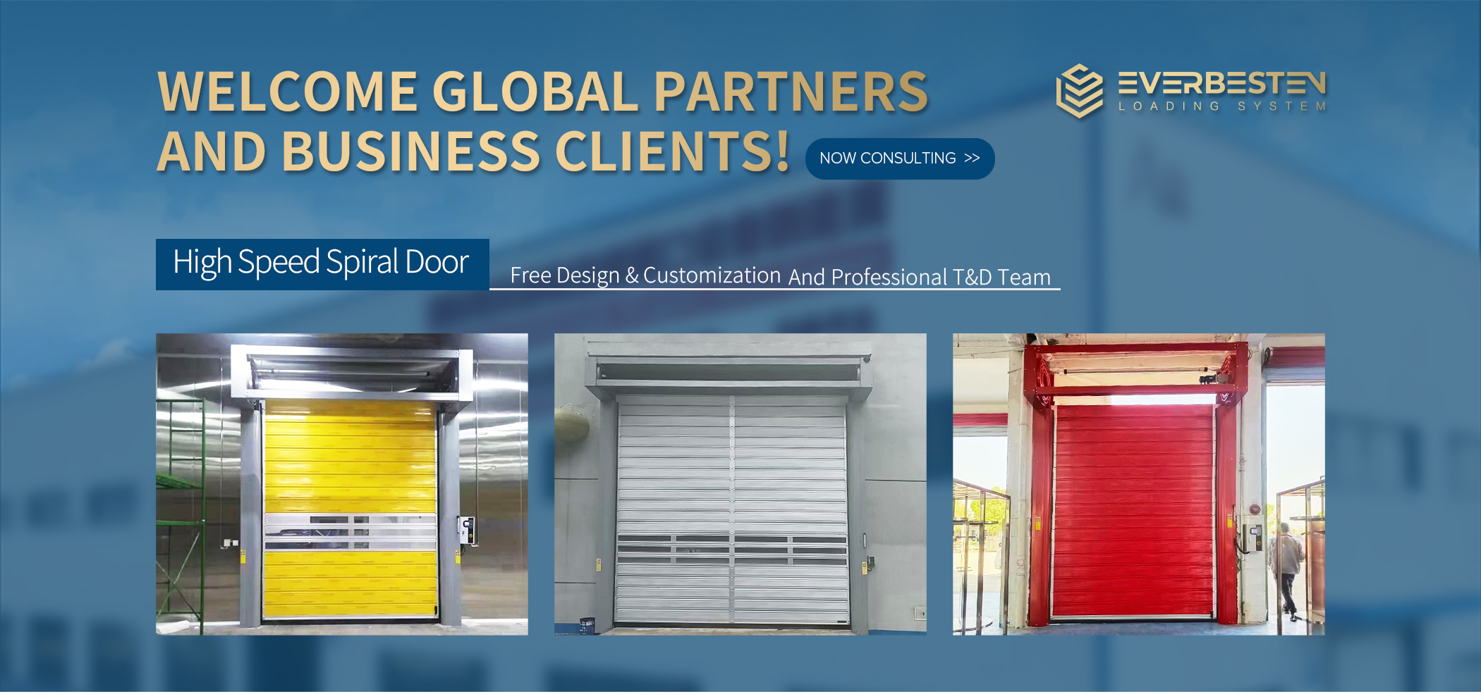 High Speed Spiral Door Insulated Aluminum Heavy Duty Wind Resistant Electric Side Opening Industrial Warehouse Interior/Exterior
