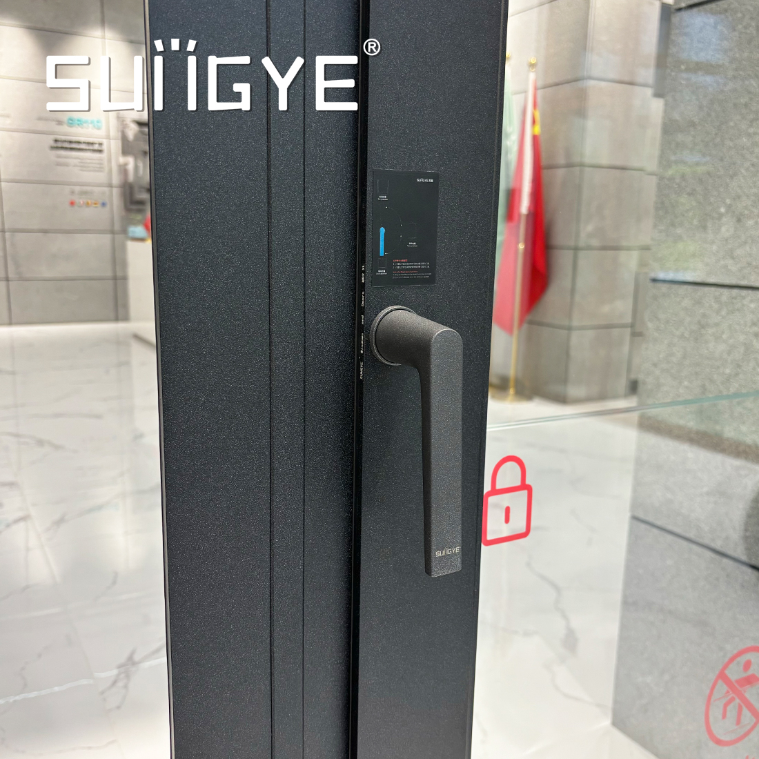 SUNGYE Premium Customizable In/Out Swing with Tilt Function Black Aluminum Entrance Door Double Glazed Glass Modern French Door