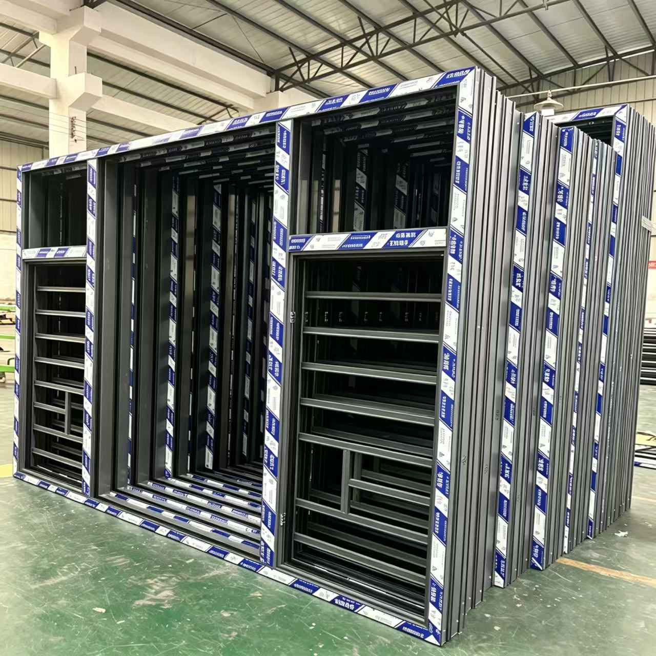 Modern Stormproof Tempered Insulated Double Glass Soundproof Thermal Break Flush Screens Villa Aluminum Casement Windows