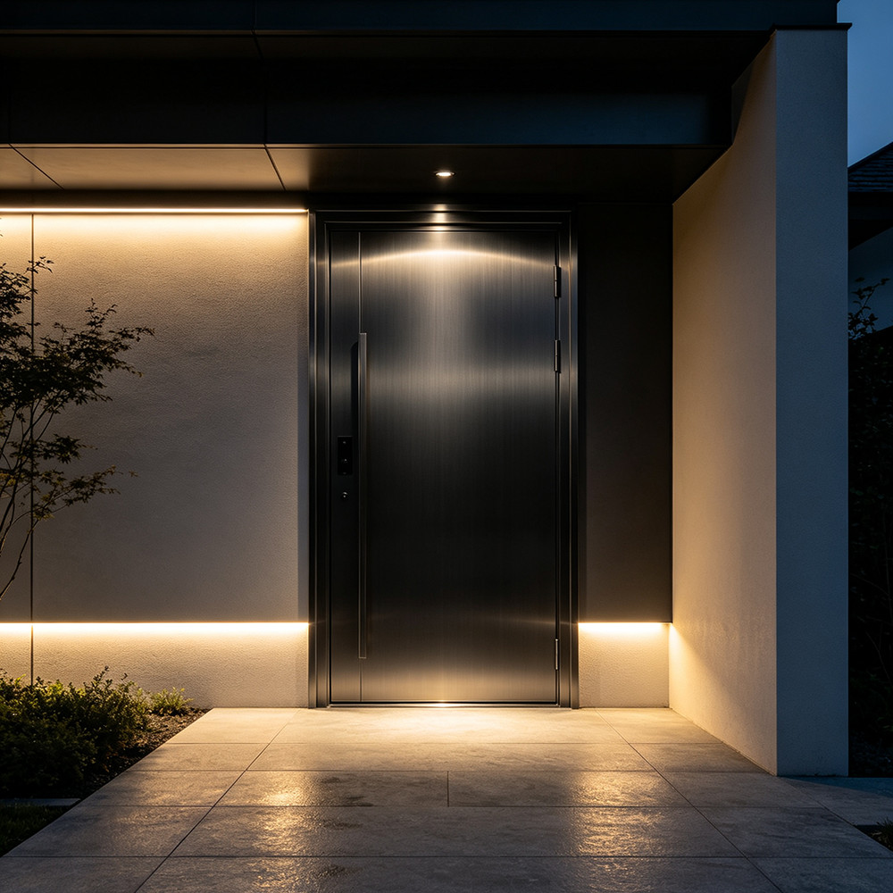 Custom Stainless Steel High-Security Entry Door