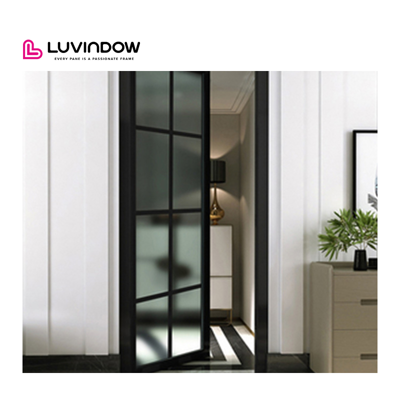 Modern Minimalist Aluminum Composite Patio Door Insulated Entry with Glass Pivot Style for Outdoor Use Fiberglass Screen Netting