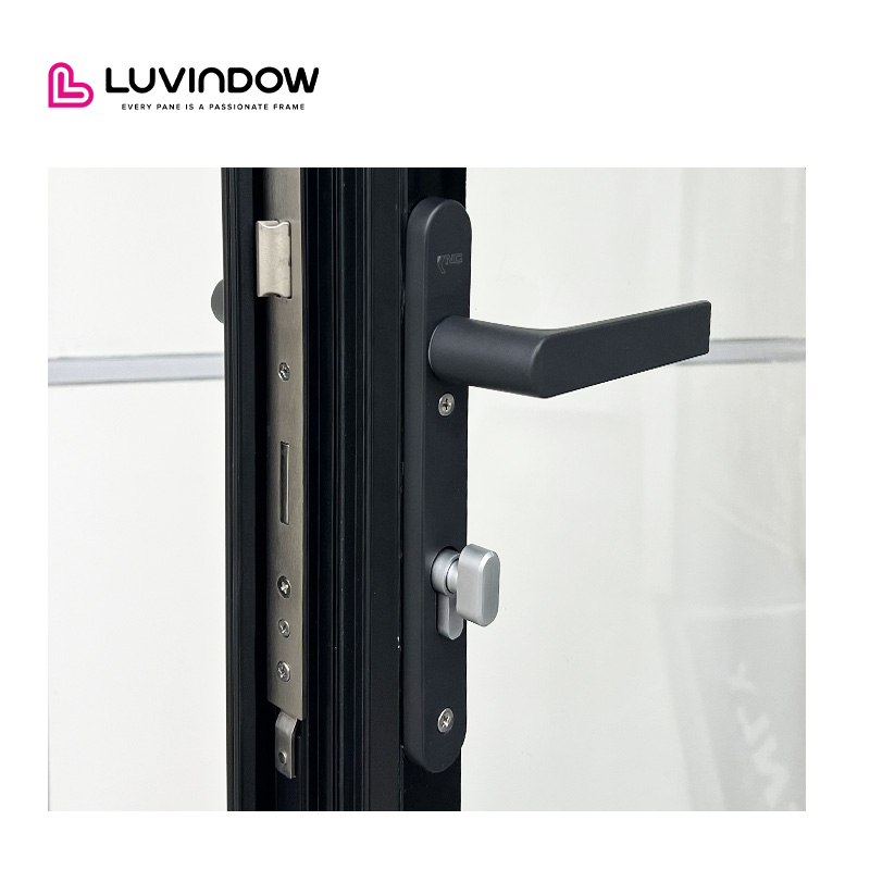 Soundproof Aluminum Exterior Doors Full View Design Slim Profile Hinged Doors for Apartments Bedrooms Entry Upscale Modern