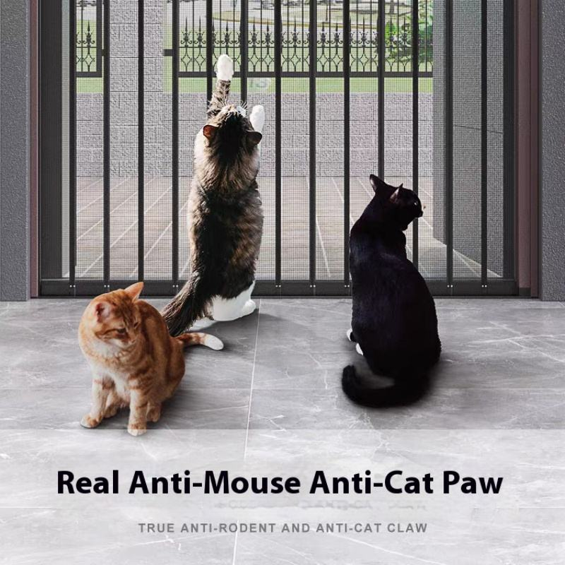 Diamond Mesh Folding Diamond Mesh Sliding Mosquito-proof Aluminum Alloy Entrance Door, Anti-theft Main Door, Screen Window Door
