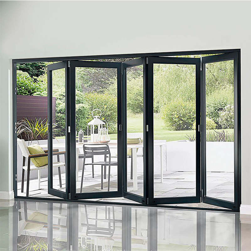 ZS New Chinese Aluminium Accordion Folding Patio Back Doors for Home